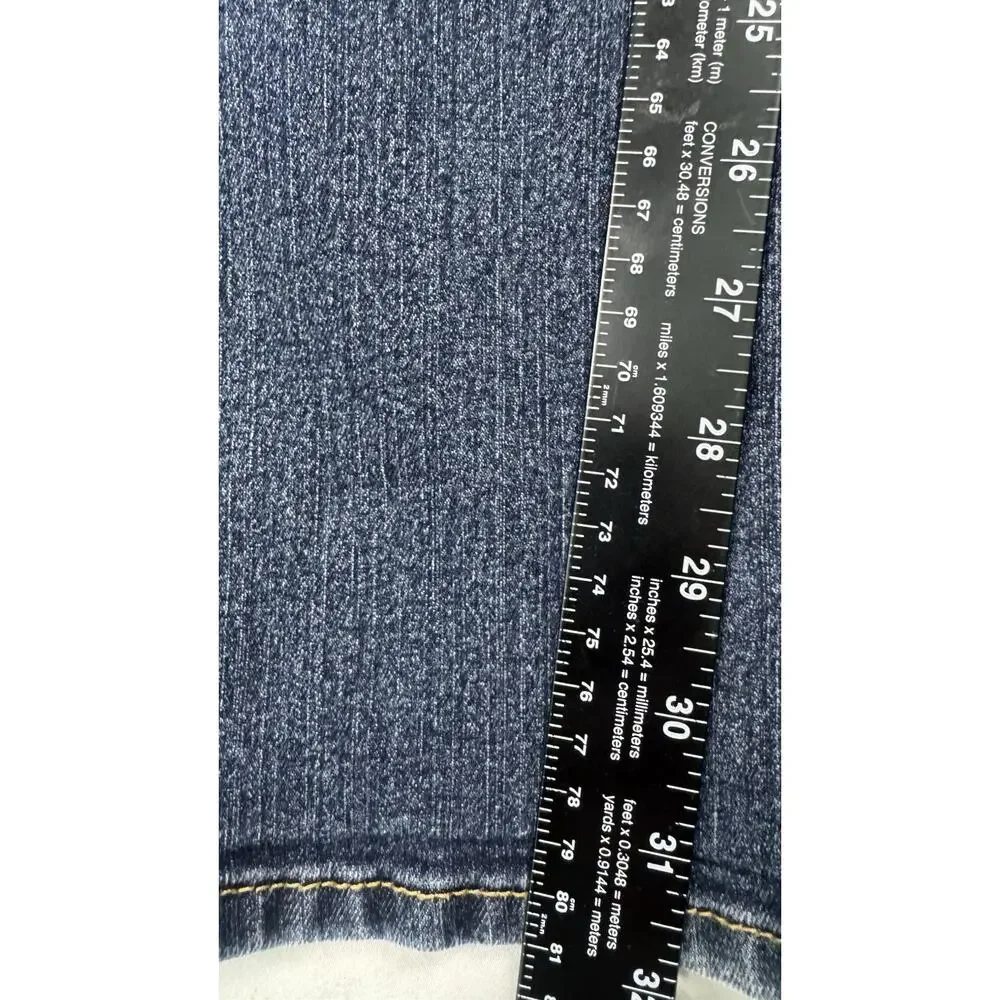 Signature Levi Strauss Bootcut Jeans Womens 32x34 Blue Wash Mid Rise Stretch